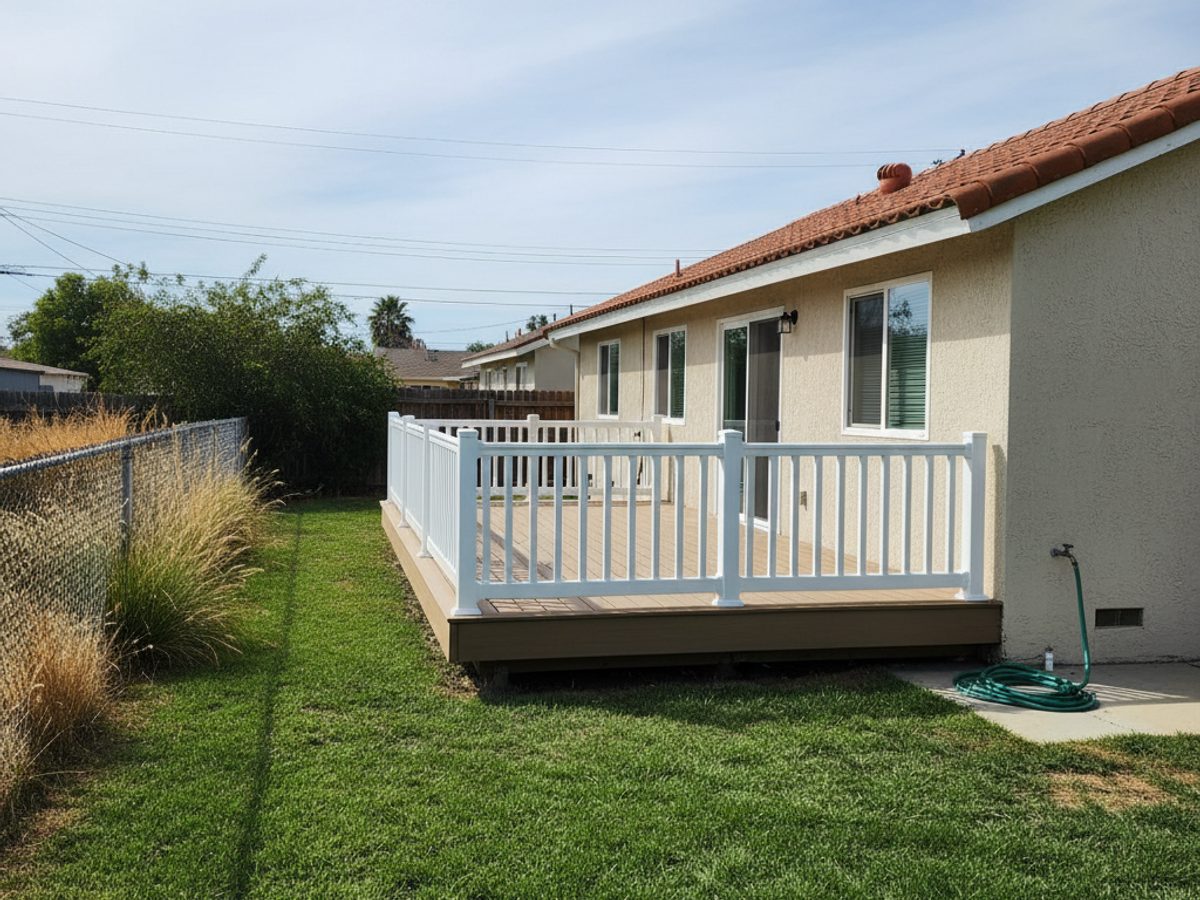 Charis Deck Solutions crew at work on a home in Turlock, CA